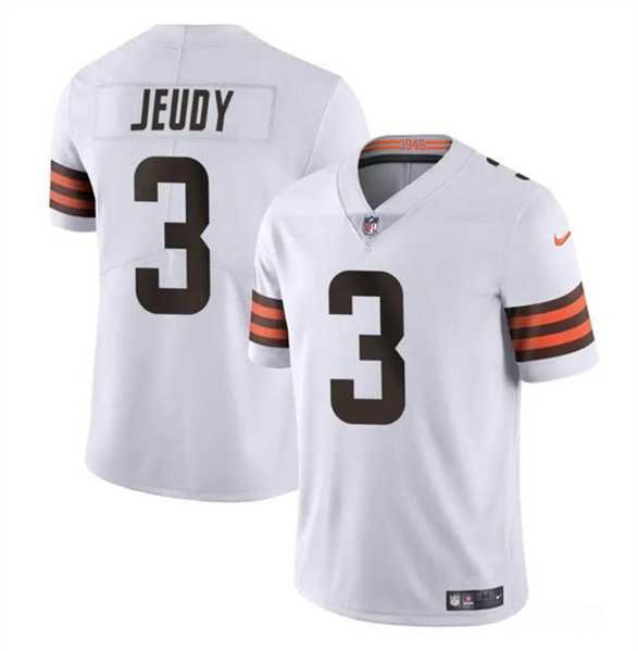 Men & Women & Youth Cleveland Browns #3 Jerry Jeudy White Vapor Limited Football Stitched Jersey->cleveland browns->NFL Jersey